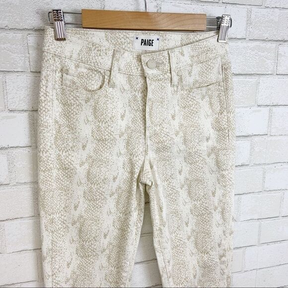 Like New Paige Hoxton Ultra Skinny Python Pant O5 - Picture 4 of 9